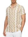 Produktbild: Indicode Herren INCosby Kurzarmhemd mit Button-Down-Kragen | Herrenhemd gestreift Kurzarm Hemd White, XXL
