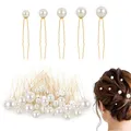 Produktbild: Perlen-Haarnadeln 36 Stück Brautperlen-Haarnadeln U-Form Braut Haarschmuck Ho...