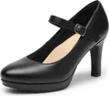 Produktbild: DREAM PAIRS Dame Mary Janes Pumps High Heel Kleid Schuhe Bequeme niedrige Plattform Pumps für Damen,Size 40,Schwarz,SDPU2425W