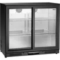 Produktbild: Bartscher Getränkekühlschrank 700122, schwarz, mit Glastür, (B/H/T) 90 x 85 x 53 cm, 176 Liter