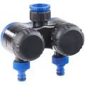 Produktbild: 2-fach-Wasserverteiler mit mechanischer Bewässerungsuhr, bis 120 Min.