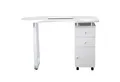 Produktbild: Barberpub Schminktisch BarberPub Studiotisch Manikürtisch Nageltisch 0400, mit Schubladen mit Rollen, MFC, 118× 56× 78 cm