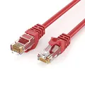 Produktbild: JAMEGA 7,5m CAT.6 Netzwerkkabel (RJ45) Patchkabel Ethernet Lan in rot| 1Gbit/s | 250MHz | kompatibel zu CAT.5 / CAT.5e / CAT.6