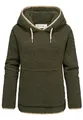 Produktbild: REPUBLIX Damen Teddy Kapuzenpullover Sweatjacke Plüsch Hoodie Pullover Jacke RD-010 Khaki L