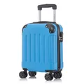 Produktbild: Koffer Suitcase, Trolley Reisekoffer Set, Rollkoffer Handgepäck,Hartschalenreisekoffer mit4Rollen360°, Zahlenschloss, Weicher Gummigriff (S ,Blau)