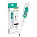 Produktbild: Evolu Wasserfestes Digitalthermometer - Temperaturmessung in Mund, Rektal oder Achsel in 10 Sek fur Babys, Kinder, Erwachsene - hohe Präzision bei 0,1°C - leicht lesbares Display Aufbewahrungsbox