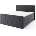 Produktbild: Boxspringbett - grau - H3 - mit Bettkasten - 180x200 cm