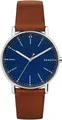 Produktbild: SKAGEN Quarzuhr SIGNATUR SKW6355, Armbanduhr, Herrenuhr, Damenuhr, Leuchtzeiger, Lederarmband