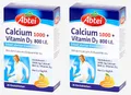 Produktbild: 2 Packungen  Abtei Calcium 1000 D3 starke Knochen hochdosiert vegetarisch