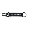 Produktbild: Audi 3182200700 Schlüsselanhänger Schlüsselband Keyring Karabiner, schwarz/weiß, mit Audi quattro Schriftzug