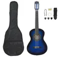 Produktbild: vidaXL Westerngitarre 8-tlg. Klassische Gitarre Set für Anfänger Blau 1/2 34