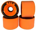 Produktbild: AOB Premium Longboard/Cruiser 2K Rollen Wheels (4 Stck.) Set Rundlauf kalibriert aufgeraut geschliffen (Orange 74x52mm 83A)
