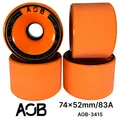 Produktbild: AOB Longboard Cruiser Rollen Wheels (4 Stck.) Orange 74x52mm 83a