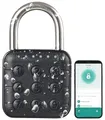 Produktbild: Xcase Schloss, Bluetooth: Smartes Metall-Vorhängeschloss mit Zahlencode & App, Bluetooth 5, IP67 (Vorhängeschloss Zahlenschloss, Vorhänge Schloss, Lock)