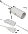 Produktbild: Euro-Netzkabel mit Schnurschalter und E14 Fassung, 3,5m, weiß