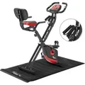 Produktbild: KM-Fit 2in1 Heimtrainer Ergometer klappbar | Fitnessbike mit LCD & Handyhalter - Schwarz