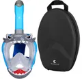 Produktbild: Khroom Schnorchel Schnorchelmaske für Kinder ab 3 J., Vollgesichtsmaske zum Schnorcheln (Vollmaske, Hai / Einhorn), Co2 sicher