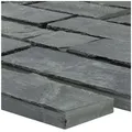 Produktbild: Mosafil Mosaikfliesen Schiefer Naturstein Mosaik Fliesen Timberbrook Anthrazit, Naturstein-Schiefer 30.500x30.500, anthrazit, Verlegefertig auf ein Netz geklebt - Frostsicher - Wasserfest grau