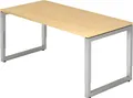 Produktbild: HAMMERBACHER Schreibtisch Schreibtisch O-Fuß eckig 160x80cm Ahorn/Silber