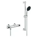 Produktbild: Grohe Precision Flow QuickFix Thermostat-Duscharmatur und Vitalio Start 110 Brausestangenset, Länge 600mm (34800001)
