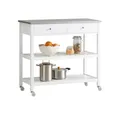 Produktbild: SoBuy Küchenwagen FKW47, Sideboard Flurschrank Servierwagen mit Edelstahlplatte