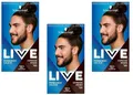 Produktbild: 3x Schwarzkopf Live Men Colour Intense Permanent Colouration 880 Espressobraun, für Herren (3er Pack)