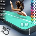Produktbild: AIRTRACK Matte Tumbling Matte mit Pumpe PVC Tumblingmatte Gymnastikmatte Turnmatte Farbe: Mintgrün-Grau Maße: 200*100x10cm
