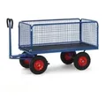 Produktbild: Fetra Handpritschenwagen, Tragl. 1000kg, Ladefl. LxB 1600x900mm, Siebdruckplatte, 4 Wände