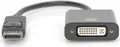 Produktbild: DIGITUS - Videoadapter - DisplayPort (M) eingerastet bis DVI-I (W) schraubbar - DisplayPort 1.1a - 15 cm - aktiv, 1080p-Unterstützung, 60 Hz - Schwarz