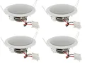 Produktbild: 4 x Einbaulautsprecher Decken Lautsprecher weiß Ø 135mm 60 Watt 8 Ohm 21403