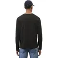 Produktbild: Langarmshirt MARC O'POLO, Herren, Gr. XL, schwarz, Jersey, Obermaterial: 100% Baumwolle, Rundhals, Shirts Langarmshirt, mit dezentem Logo-Print vorne