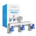 Produktbild: Bächlein 3-Wege-Verteiler aus Messing für den Einsatz in Haus & Garten - 3 Wege Y-Verteiler für einen G 3/4