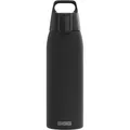 Produktbild: SIGG - Edelstahl Trinkflasche - Shield ONE Black - Für Kohlensäurehaltige Getränke Geeignet - Auslaufsicher - Federleicht - BPA-frei - Outdoor & Fitness - Schwarz - 1L