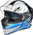 Produktbild: rueger Integralhelm Motorradhelm Kinder Motorrad Integral Bobber Sturz Helm Pinlock Blue Hollow XL (61-62)