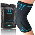 Produktbild: AGILE NOW® Ellenbogenbandage stabilisiert & schützt die Gelenke – rutschfeste Tennisarm Bandage für Damen & Herren – geeignet für alle Sportarten wie Tennis, Gewichtheben, Golf & Co (L | Blau)