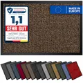 Produktbild: Gentle North Hochwertige Fußmatte beige schwarz 60x90cm groß für Innen & Außen - Schmutzfangmatte rutschfest, waschbar & wetterfest - Fussmatte für Eingangsbereich & Aussenbereich - Läufer Flur dünn