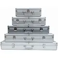 Produktbild: ECI Aluminium-Koffer Alu-Box länglich leer Instrumentenkoffer Flötenkoffer (LxBxH) 50 x 10 x 10 cm Messinstrumente Werkzeug, Silber