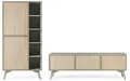 Produktbild: Feldmann-Wohnen Wohnwand Forest, (Forest, Wohnzimmer-Set), 2-teilig eukalyptusgrün / Herringbone Skandi