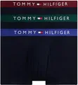 Produktbild: Tommy Hilfiger Herren 3er Pack Boxershorts Trunks mit Logobund, Mehrfarbig (ORN Grn/Dp Rge/WDG Blu), S
