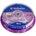 Produktbild: 1x10 Verbatim DVD+R Double Layer 8x Speed, 8,5GB matt silver