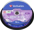 Produktbild: Verbatim DVD+R Rohlinge 8x Speed beschreibbar Datenträger Spindle 10 St