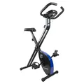 Produktbild: Fjoerdesports faltbarer Fahrradtrainer, Heimtrainer, Fitnessfahrrad LCD Trainingscomputer, klappbarer Hometrainer, inklusive Pulsmessung, maximales Benutzergerwicht 110 kg, 8 Widerstandsstufen (Blau)