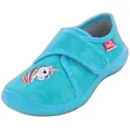 Produktbild: Beck Hausschuh Einhorn Hausschuh (atmungsaktive Materialien, für Kindergarten, Schule, Zuhause) schmale Passform, robuste Materialien, weiche bequeme Decksohle blau 31 EU
