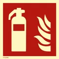 Produktbild: HP Autozubehör Brandschutzzeichen DIN EN ISO 7010 L148xB148 mm Feuerlöscher Kunststoff (57121)