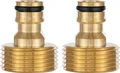 Produktbild: Poppstar Anschlussstück Wasserhahn-Schlauchadapter mit Außengewinde und Steckkupplung, (2-tlg., für Gartenschlauch)