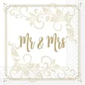 Produktbild: Sovie HORECA Serviette -Mr & Mrs (Ornament) - aus Tissue 33 x 33 cm, 3-lagig, 100 Stück