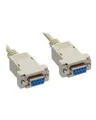 Produktbild: InLine Nullmodemkabel DB-9 W bis W 10 m Daumenschrauben beige (12226C)
