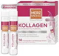 Produktbild: Merz Spezial Kollagen Schönheits-Formel Trinkampullen – Hochwertige Beauty Ampullen mit Kollagen-Hydrolysat-Komplex, Biotin, Niacin, Zink, Vitamin C & E – 14 x 25 ml