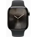 Produktbild: APPLE Watch Series 10 GPS + Cellular 42mm Slate Titanium Case with Black Sport Band - M/L