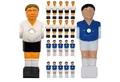 Produktbild: eyepower Tischfußballspiel Figuren - 22 Kickerfiguren Deutschland Frankreich - 16 mm Tischkicker, Tischfußball Ersatzfiguren - Kicker Figurenset - Kickerspieler Ersatz